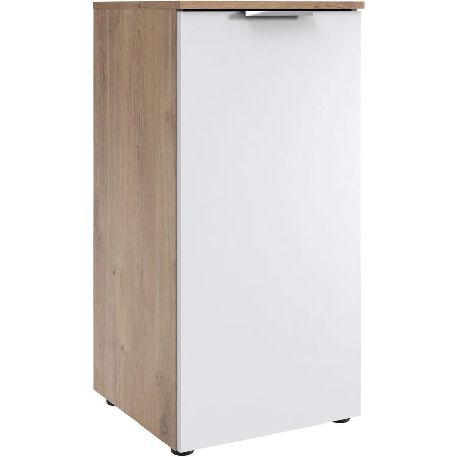 Kommode Sanko Plankeneiche/weiss Holzwerkstoff B 41 H 84 cm