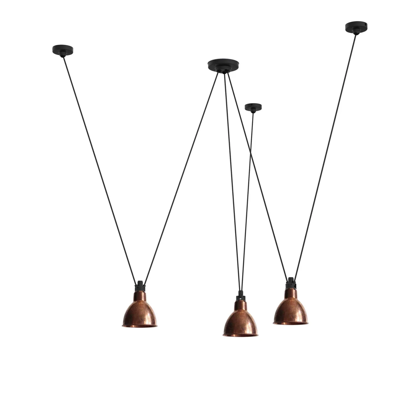 DCWéditions - Les Acrobates De Gras 325 L Round Raw Copper - Pendellampor - Bernard-Albin Gras - Koppar