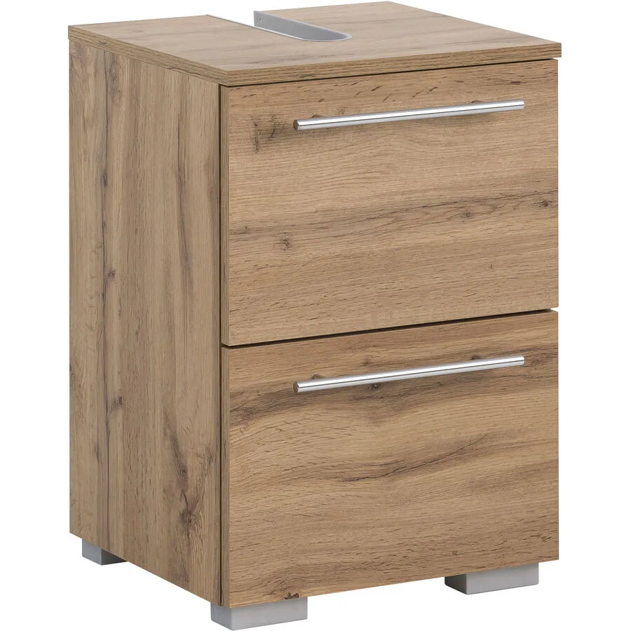 Waschbeckenunterschrank Uhland eiche landhaus Holzwerkstoff B 40.2 T 35 cm H 59.1 cm