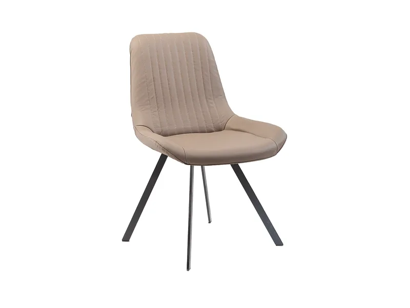 Stuhl AROSA Echtleder taupe drehsitz