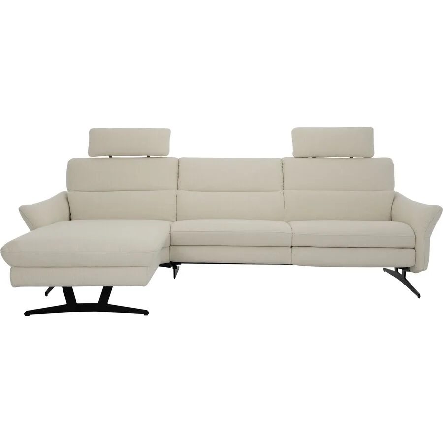 Ecksofa Gracie Links Stoff vanille B 261 T 159 cm