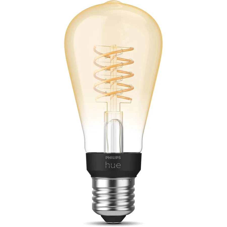 Leuchtmittel Philips Hue Filament Edison Glas 7W E27 - Farbe: Transparent - Lichtfarbe: Extra warmweiss
