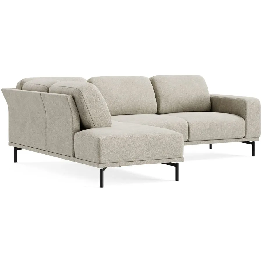 Ecksofa Maja Gelb Stoff 249 cm 207 cm - Farbe: LODGE - 24 gold - Möbel Konfigurator: Traummöbel individuell zusammenstellen