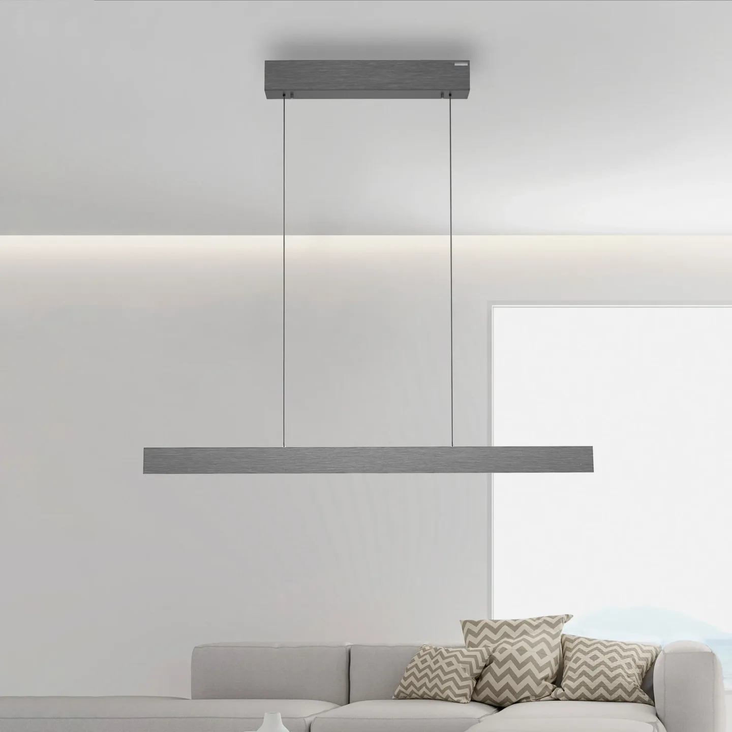 E-Motion LED-Pendelleuchte, platin, CCT - PURE PURE E-Motion - Wohnzimmer - Modern - Metall - Einflammig