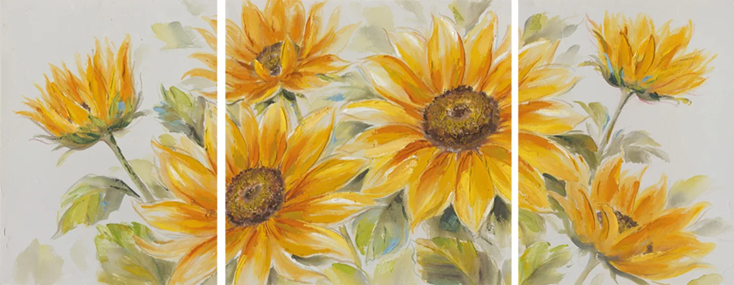 image LAND Gemälde Zarte Sonnenblumen | Schubiger Möbel
