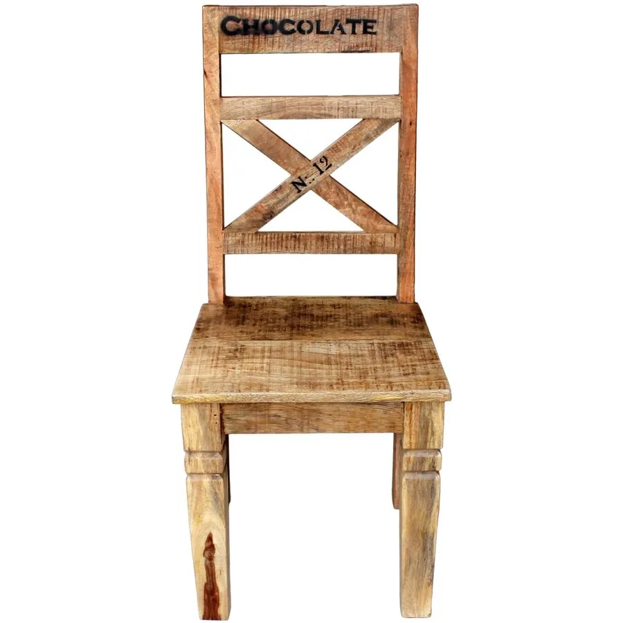 Stuhl 2er-Set Rusc natur Holz