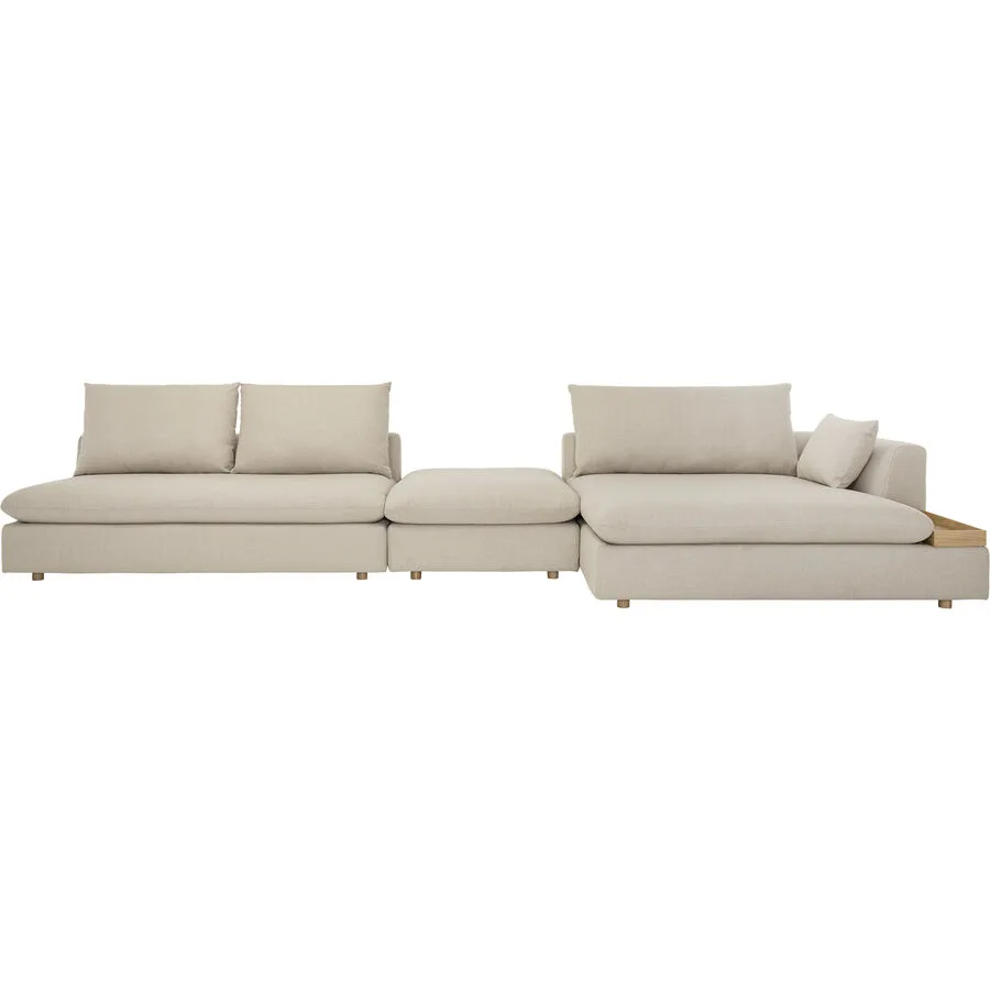 Ecksofa Milou Beige Stoff 398 cm 165 cm - Möbel Konfigurator: Traummöbel individuell zusammenstellen
