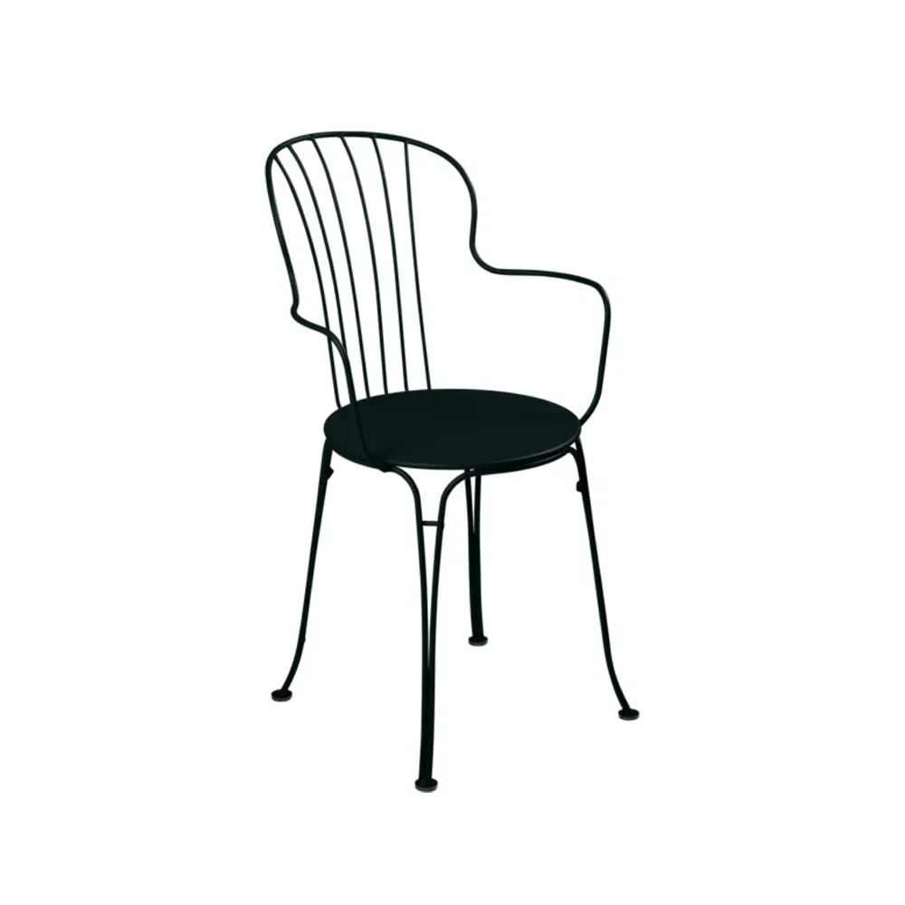 Fermob Opera+ karmstol Liquorice (svart)