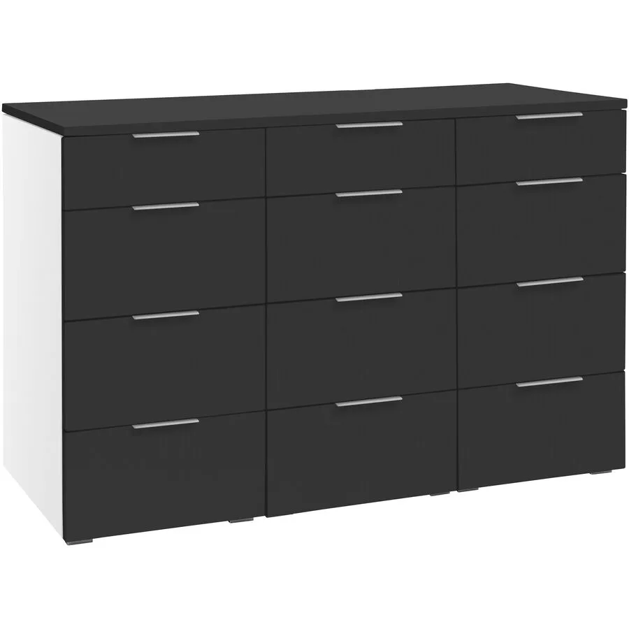 Hasena Kommode Freke Anthrazit/weiss MDF B 135 H 85 cm