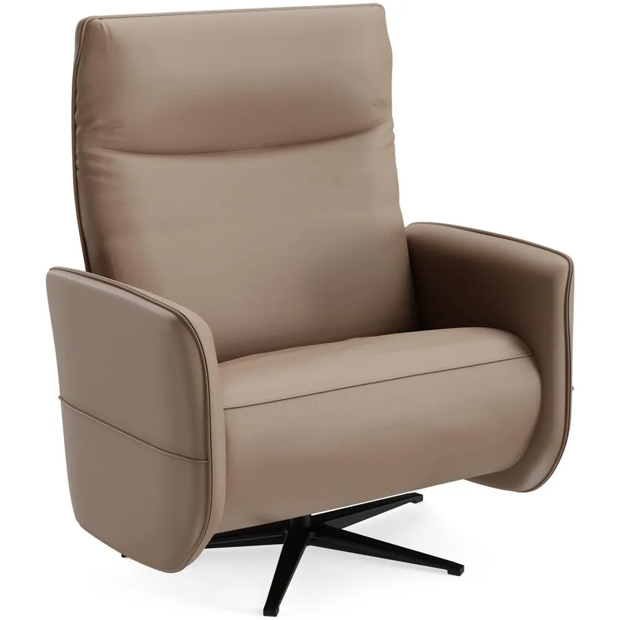 Relaxsessel Lidja stein Leder T 170 B 104 H 112 cm - Möbel Konfigurator: Traummöbel individuell zusammenstellen