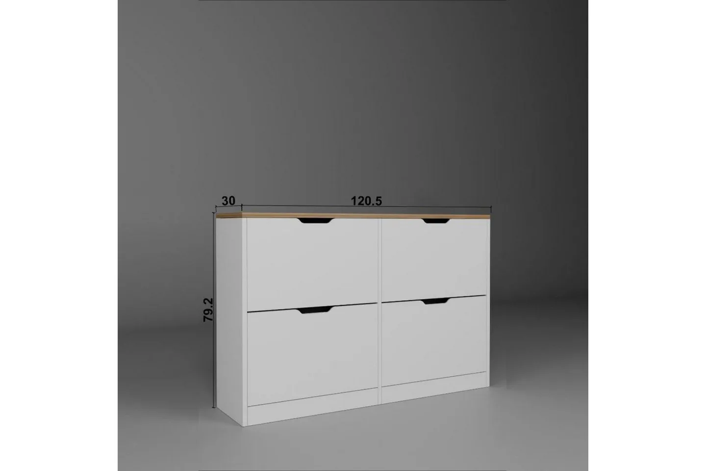 Kiichi Skoskåp 120,5 cm - Valnöt