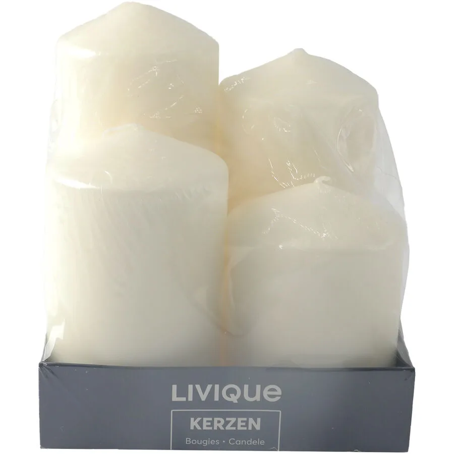 Kerze Traditional Weiss Wachs 12 cm
