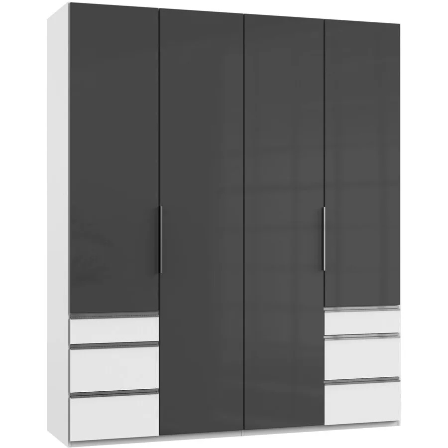 Kleiderschrank Sanko grau Holzwerkstoff B 200 cm