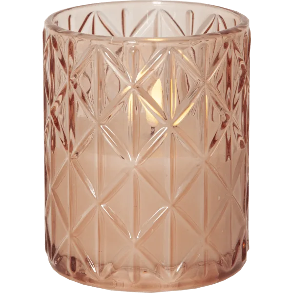 Star Trading - LED Ljus Flamme Romb - Batteriljus - Rosa