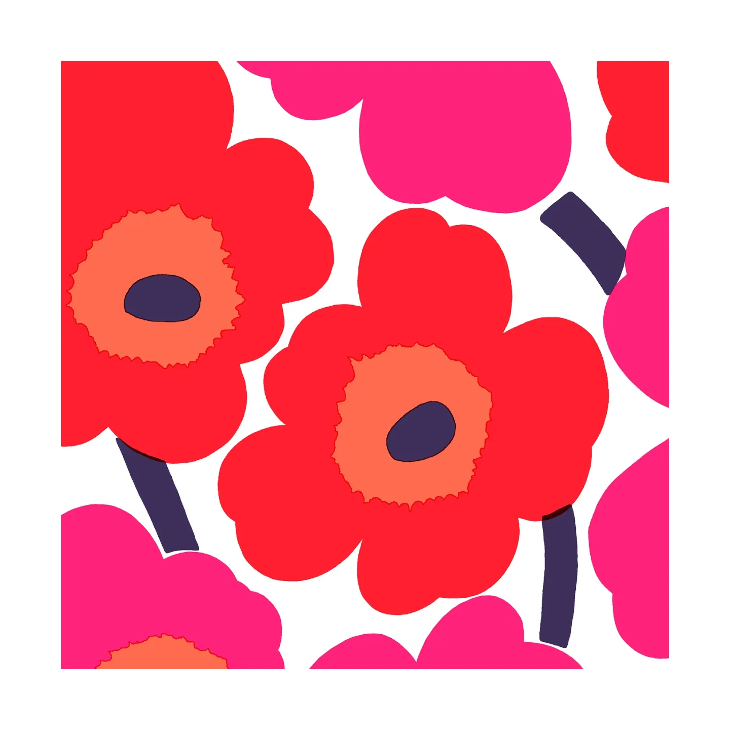 Marimekko Unikko Serviette 33x33cm 20er Pack Red
