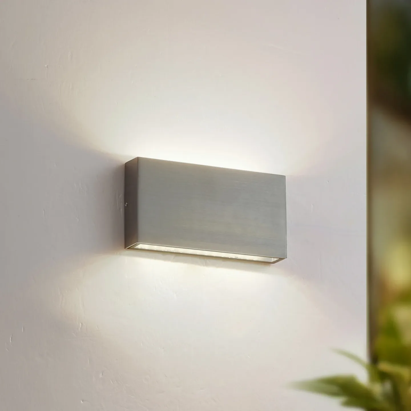 Jarte LED-Außenwandleuchte 17 cm silber Metall IP54 - Lindby - Terrasse - Modern - Aluminium - Eckig