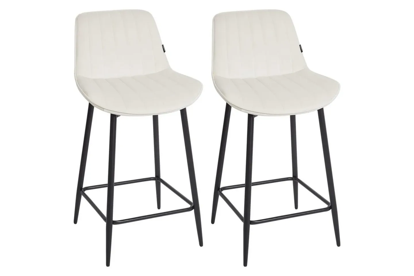 Barstol Dubrovnik set om 2 Beige-Svart - Beige-Svart