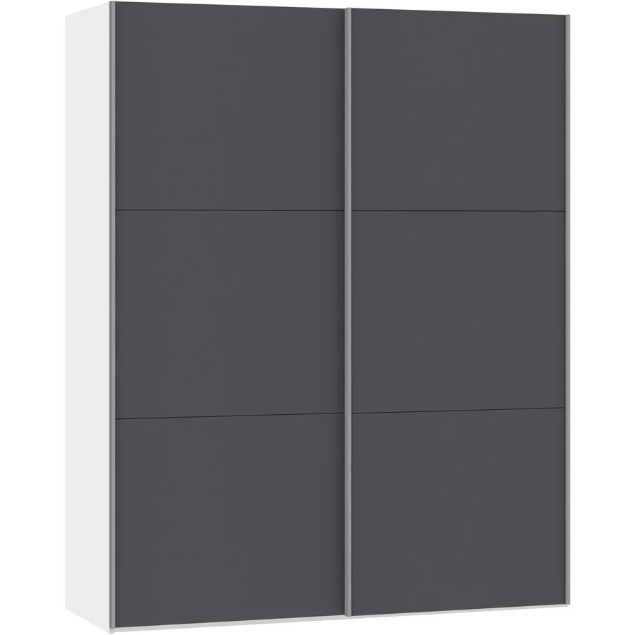 MyDeal Kleiderschrank Easy Go anthrazit Holzwerkstoff B 153 cm - Schweizer Möbelhersteller