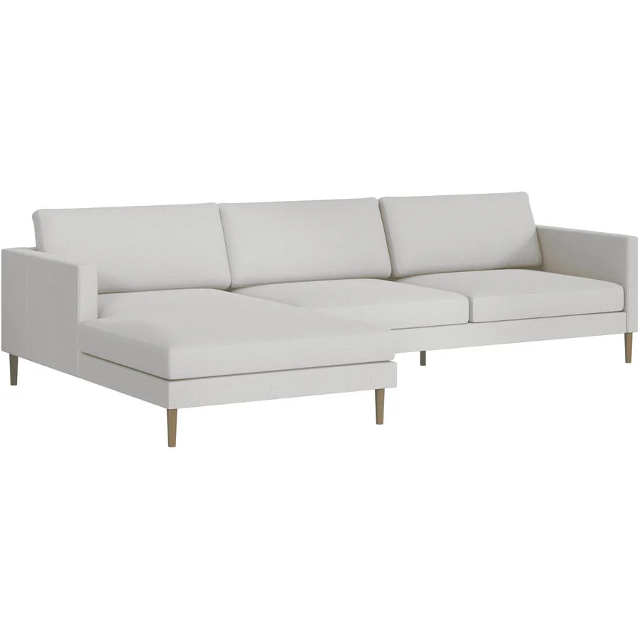 Ecksofa Domino Links Stoff natur B 286 T 181 cm - Möbel Konfigurator: Traummöbel individuell zusammenstellen