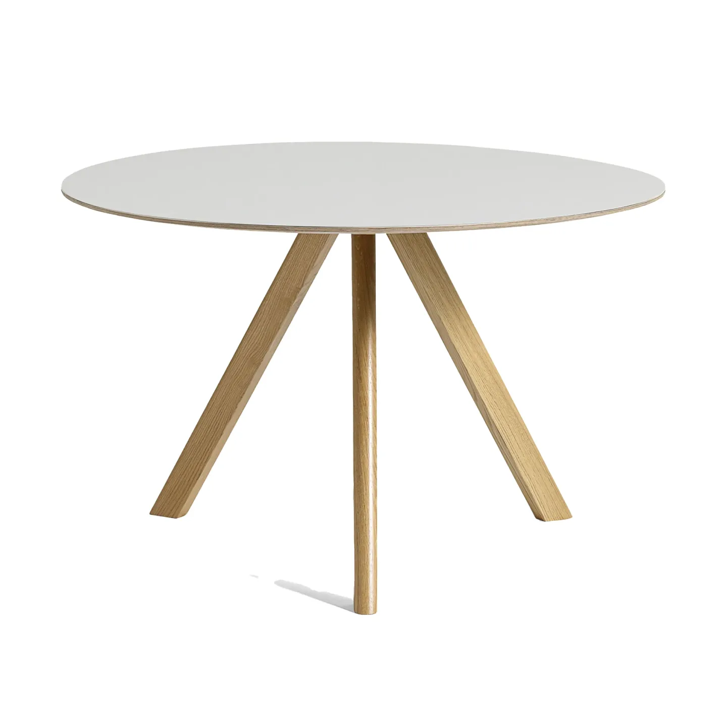 HAY CPH20 2.0 Esstisch Ø120 cm Off white linoleum-lacq. oak