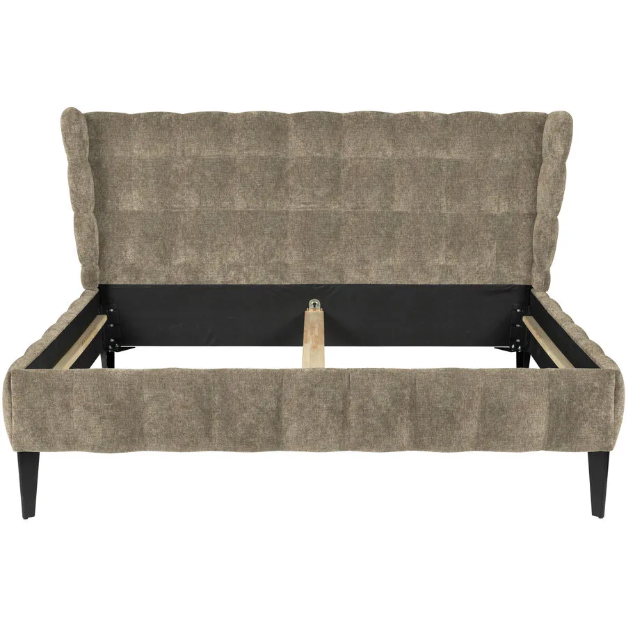 Bett Hemingway Beige Stoff 140 x 220 cm
