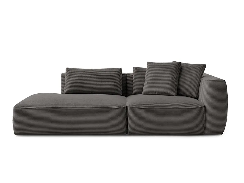 3er Sofa BOBOCHIC LEOPOLD Cord-Stoff taupe