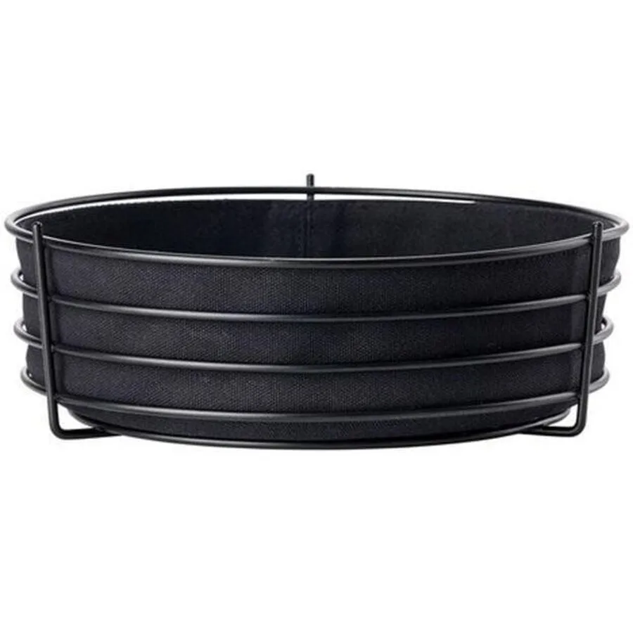 Brotkorb Zone Denmark schwarz Metall/Stoff T 25.5 cm