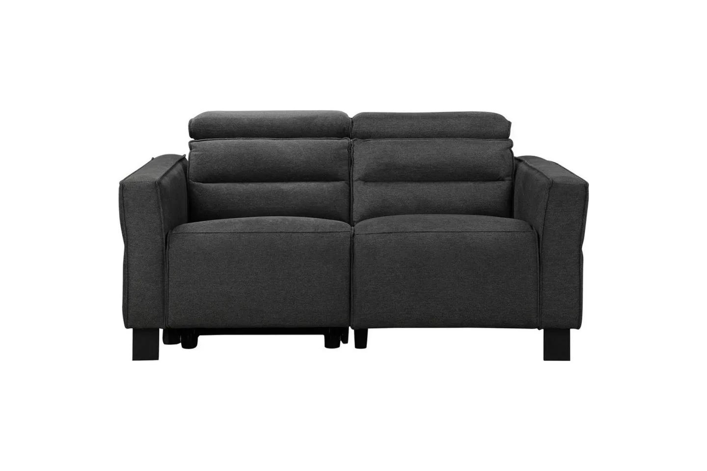 Reclinersoffa utan hörn Loft24 Carpari Reclinersoffa 2-sits Grey Belfast fabric -