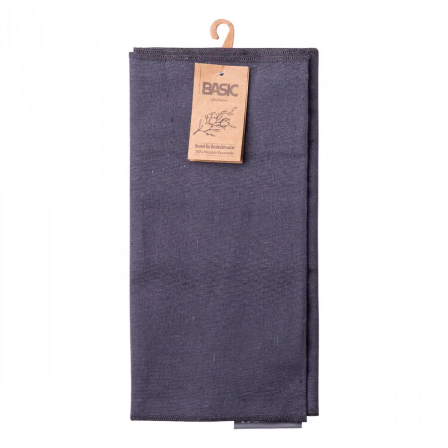 Sola Beutel für Besteckmuster Basic Ambiente stahlgrau Recycelte Baumwolle B 52 cm