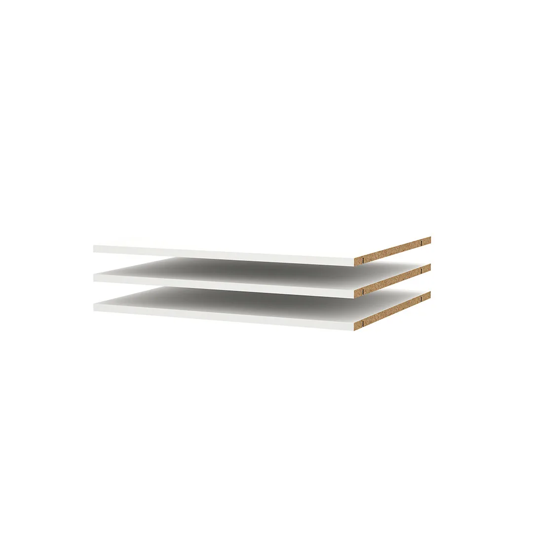 Catania 3 Böden 67 cm bis 140 cm Kleiderschrank weiß
