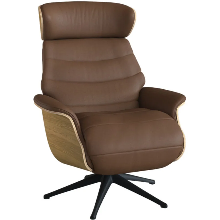Relaxsessel Cam cognac Leder T 88 B 83 H 113 cm