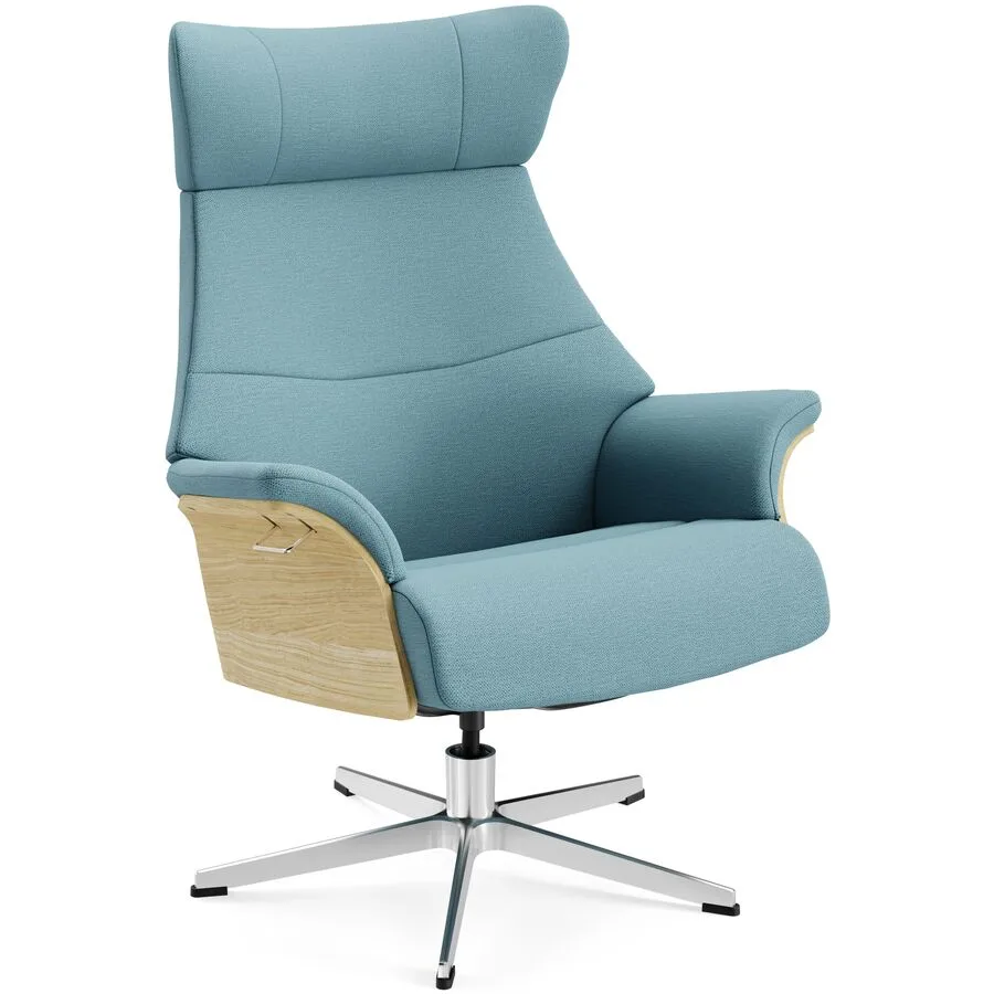 Conform Sessel Airness 38 ocean Stoff, Eiche, Aluminium B 81 T 163 H 101 cm - Möbel Konfigurator: Traummöbel individuell zusammenstellen