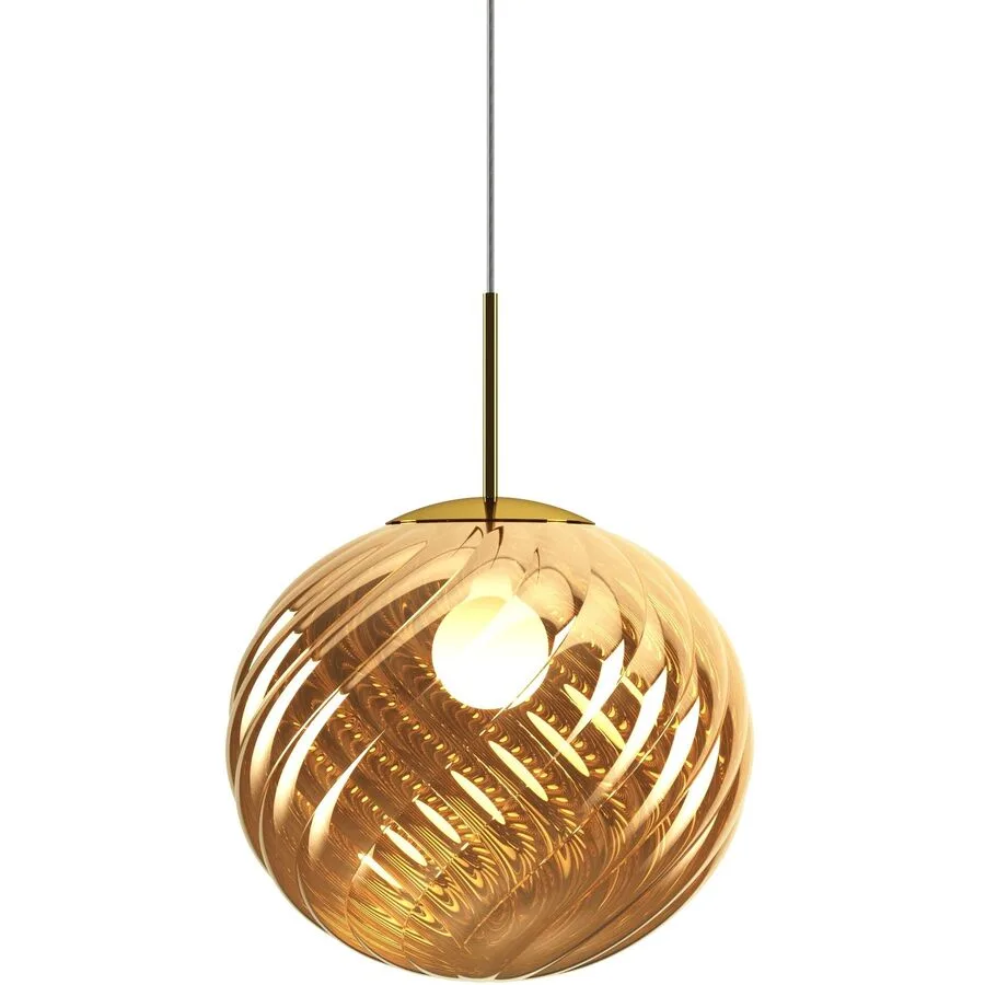 Tom Dixon Pendellampe Whirl Kunststoff gold 45cm - Material: Polycarbonat