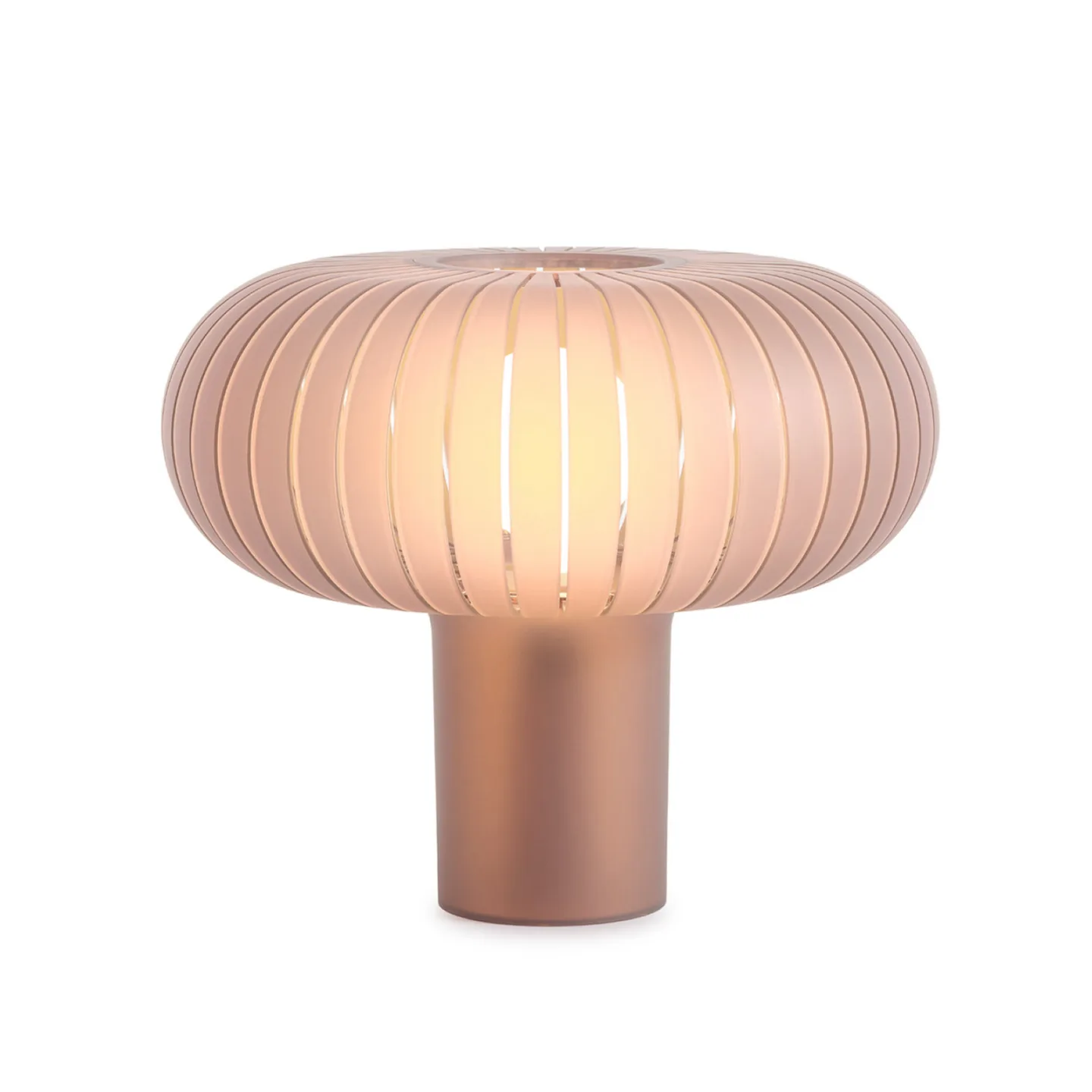 Tischleuchte Teresa Frozen, rosa, dimmbar, E27 - Kartell - Wohnzimmer - Design - Kunststoff - Pilz