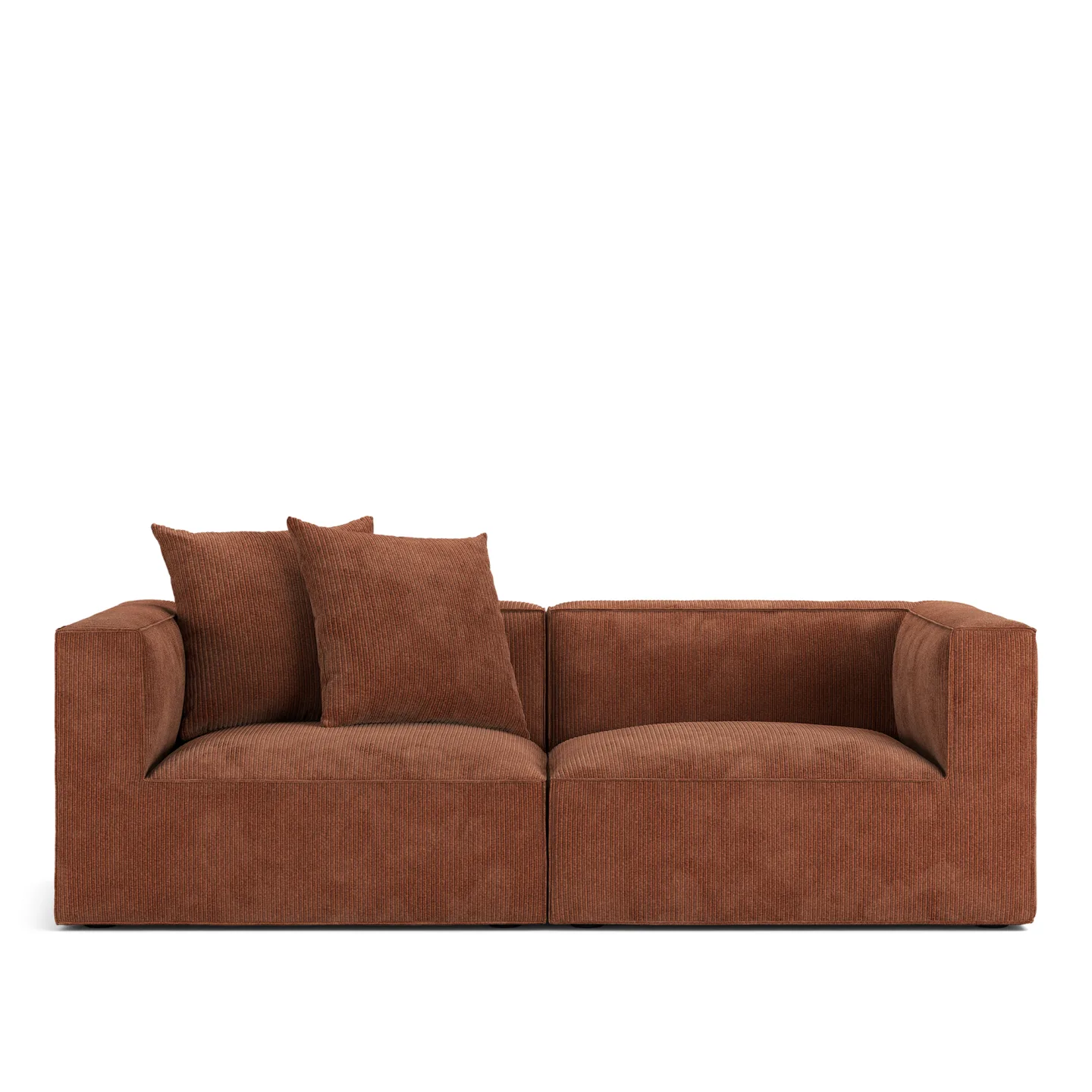 A Huseby - Famn 2-Seater Racer Hazel 96 - Soffor - Brun - Trä/Textilmaterial/Skum