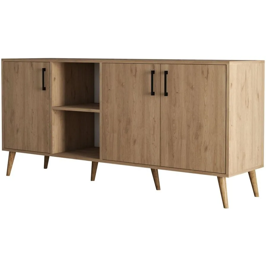 Konsole Yemek eiche 100% melaminbeschichtete Spanplatte B 180 H 80 cm