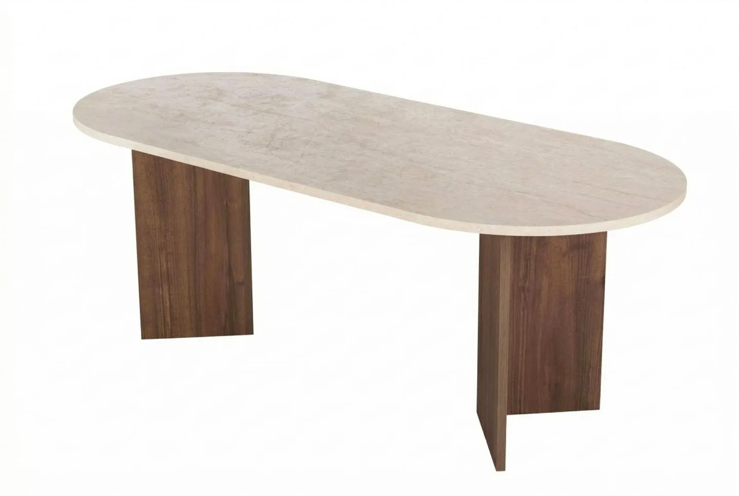 Dano Matbord Oval 200 cm - Travertine Walnut