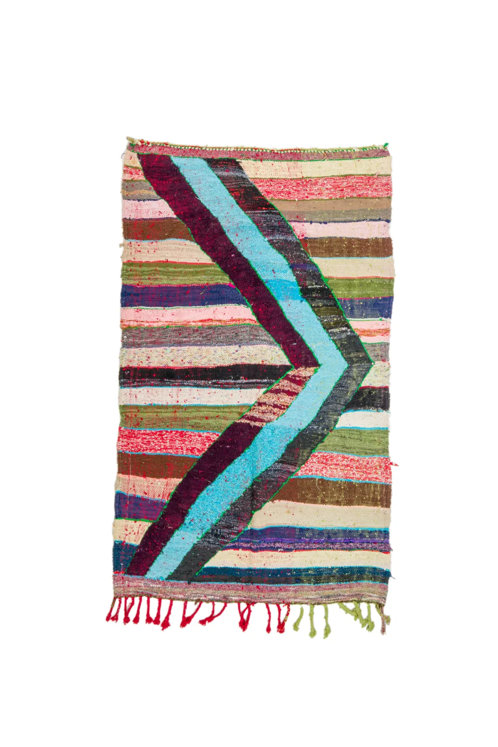 Marokkansk Boucherouite-teppe 115 x 215 cm (Størrelse: 115 x 215 cm)