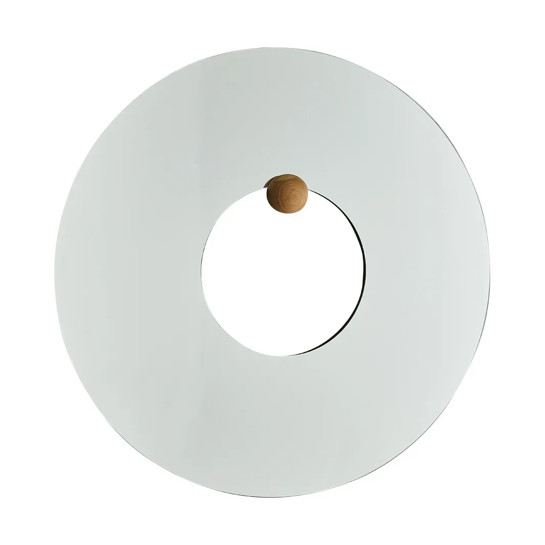 AYTM Castellum Wandspiegel Ø80 cm Clear-oiled oak