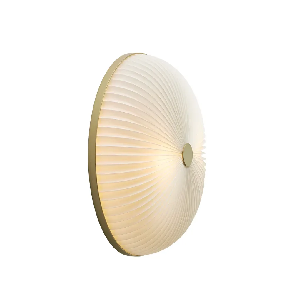 Le Klint Lamella vägg- och taklampa guld, liten- vit skärm