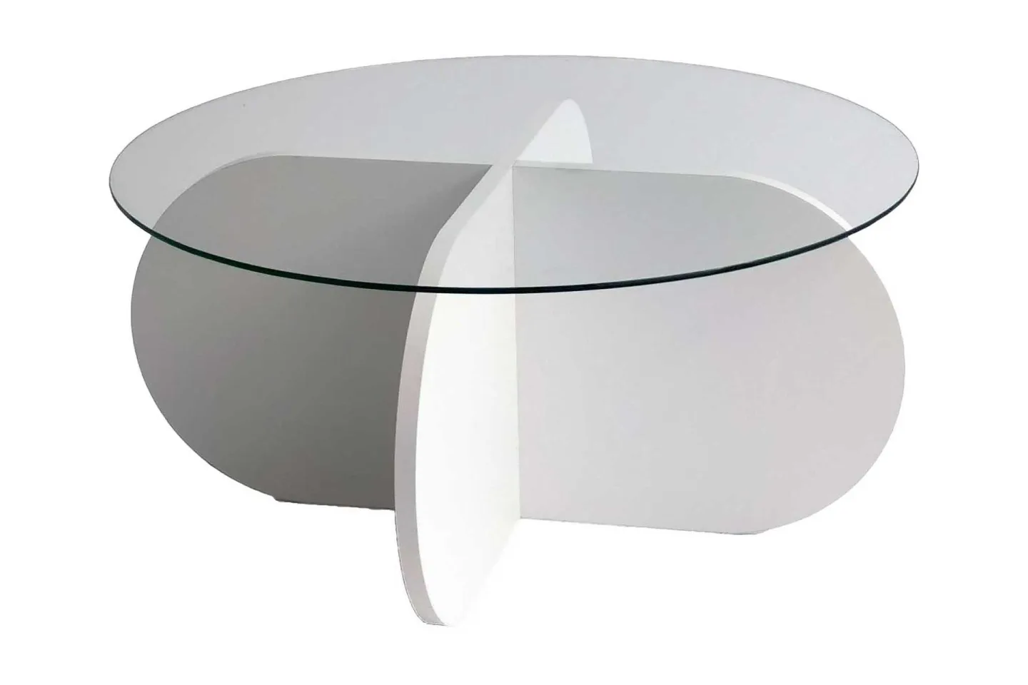 Pakalni Soffbord 75x35x75 cm Runt - Vit