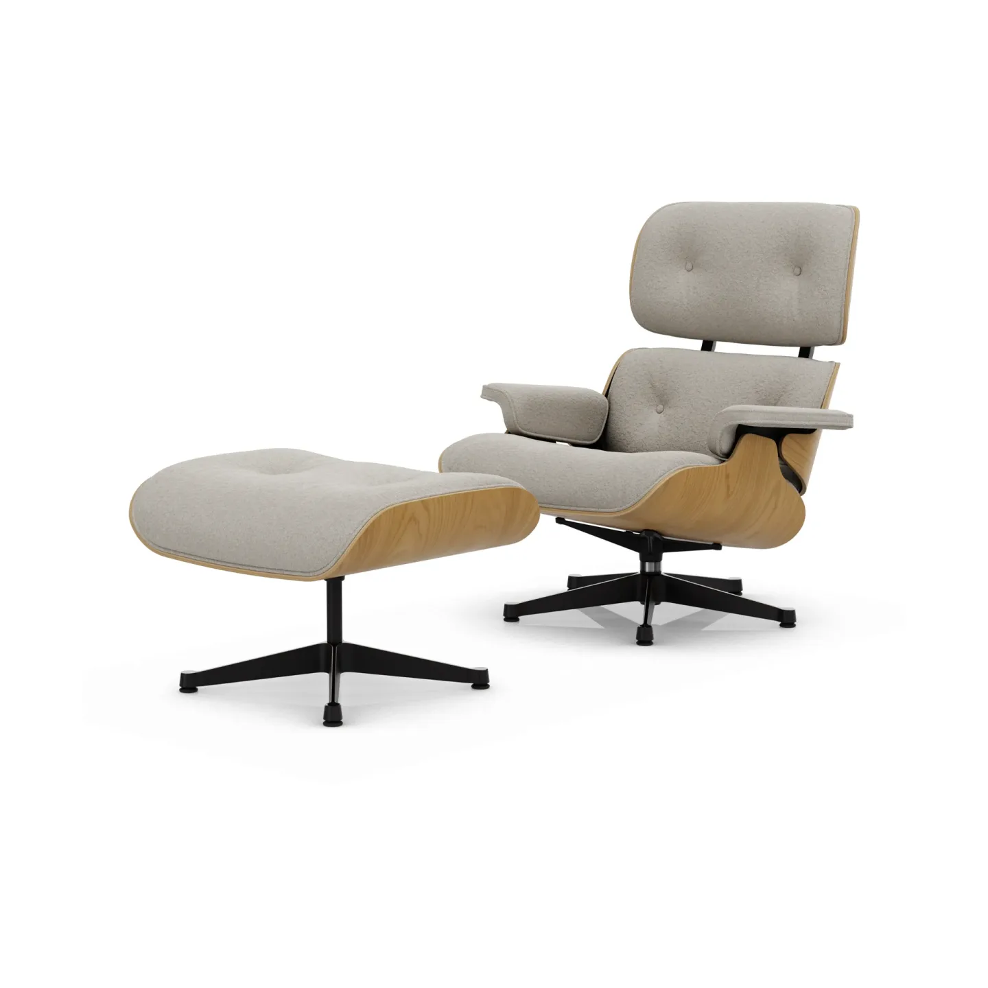 Vitra Eames Lounge Chair & Ottoman new dimensions 01 Ivory-pearl-26 chestnut-pol. steel-black