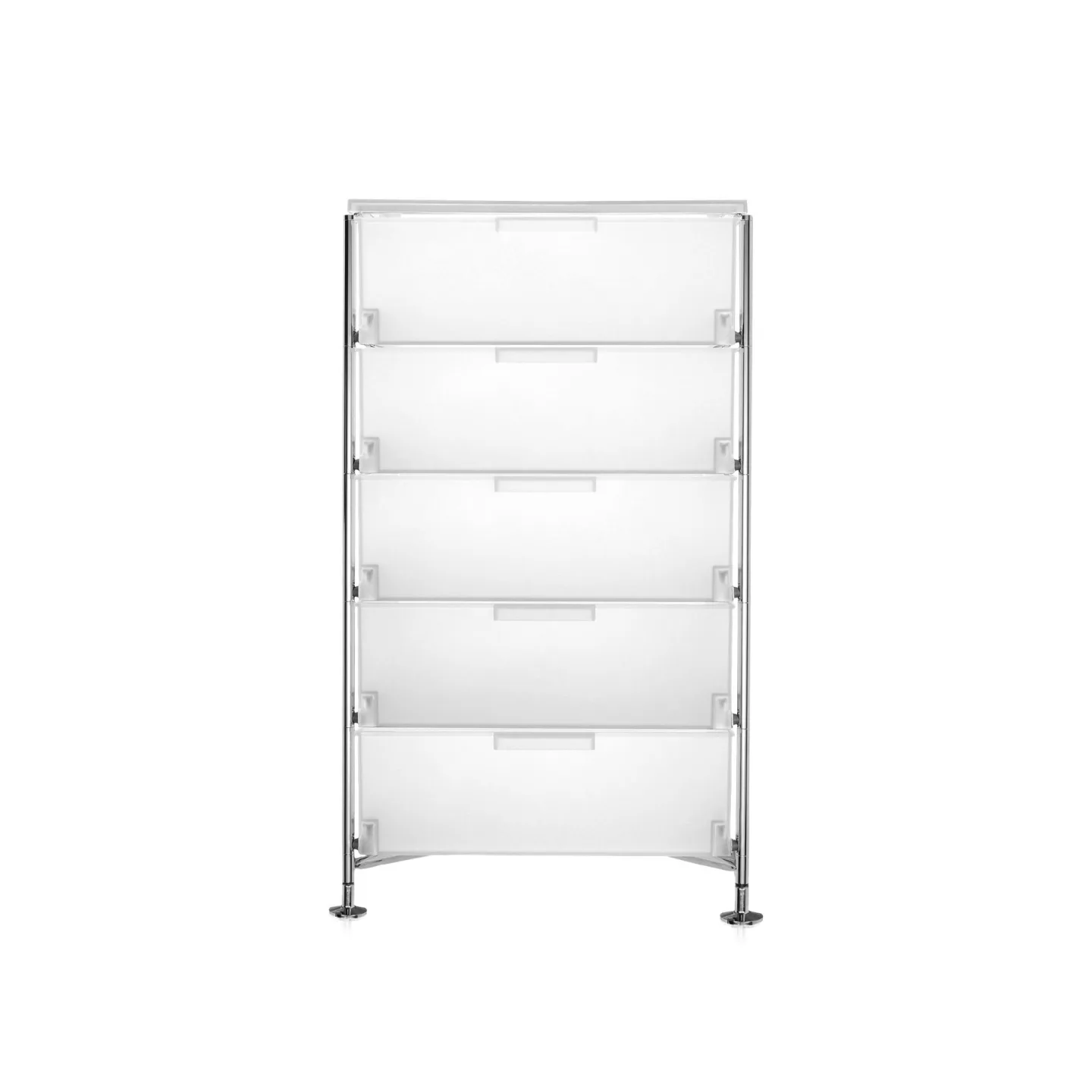 Kartell - Mobil System 2035, Ice, 5 Containers, Feet - Hurtsar - Antonio Citterio - Vit - Metall/Plast