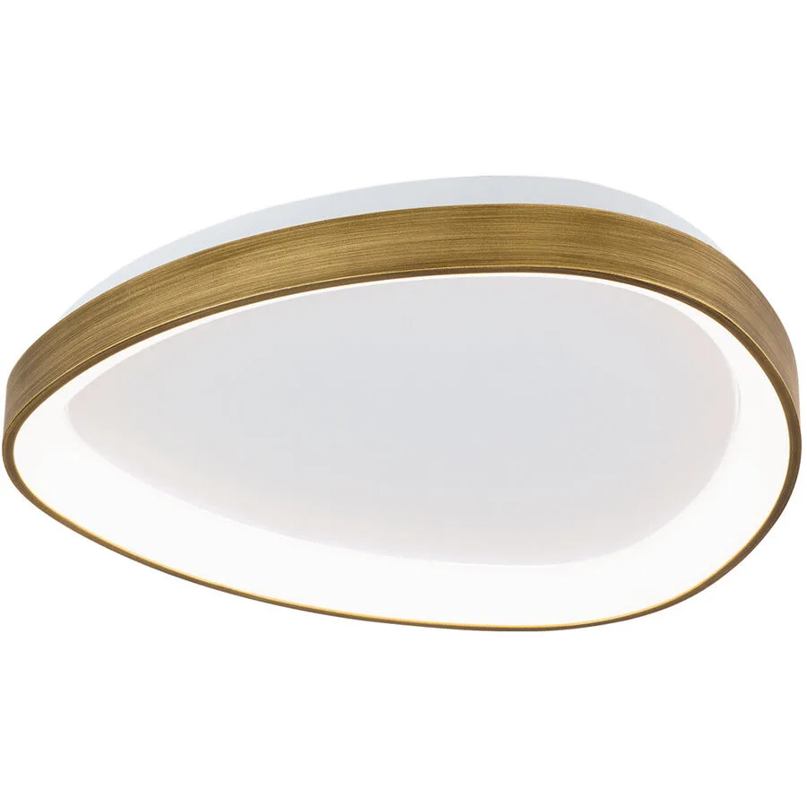 Deckenlampe Charlie Aluminium 6 cm - Farbe: Altmessing - Lichtfarbe: Warmweiss