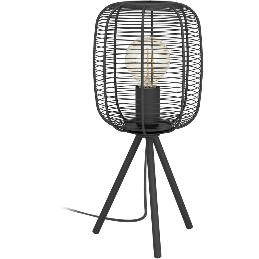 Eglo Tischlampe Rinroe Schwarz Stahl 44 cm
