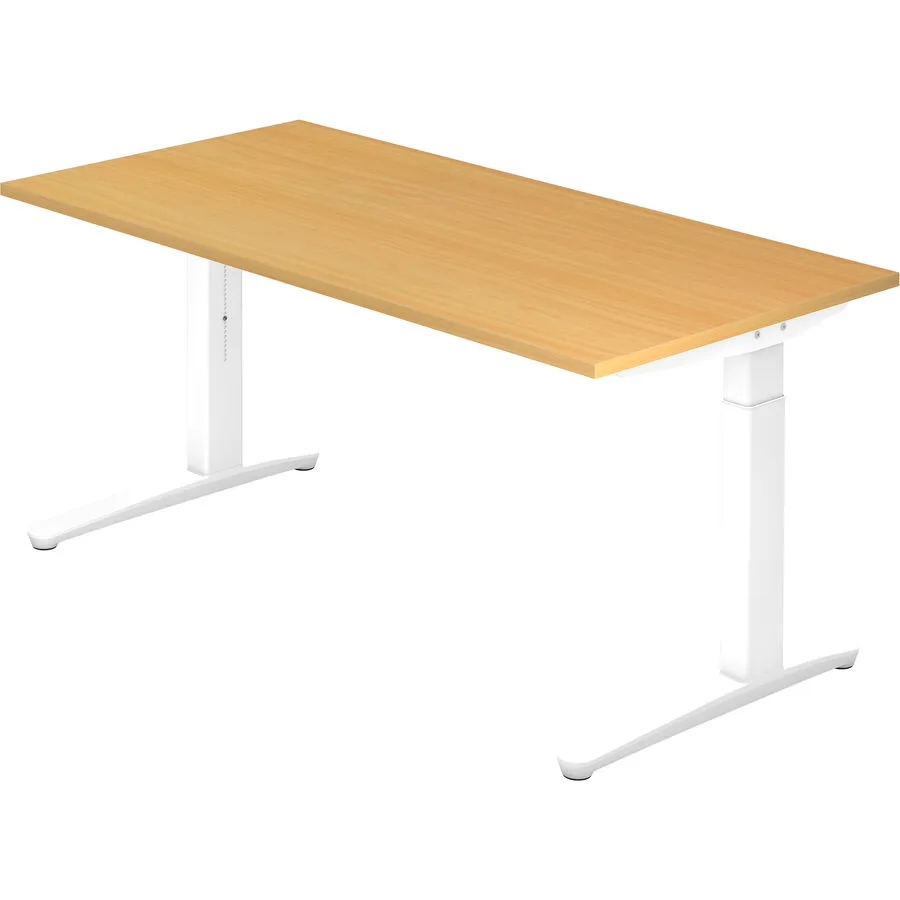 Schreibtisch Office buche Holzwerkstoff Höhenverstellbar B 160 T 80 cm
