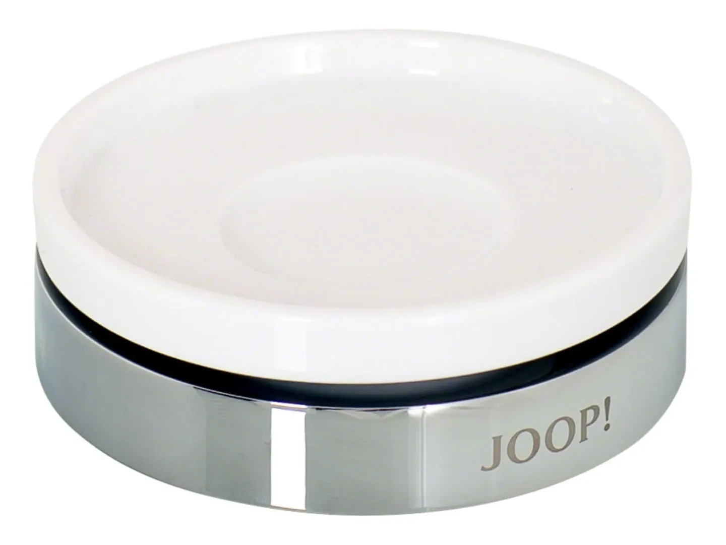 Joop Seifenschale Chrom Keramik Grau | Schubiger Möbel