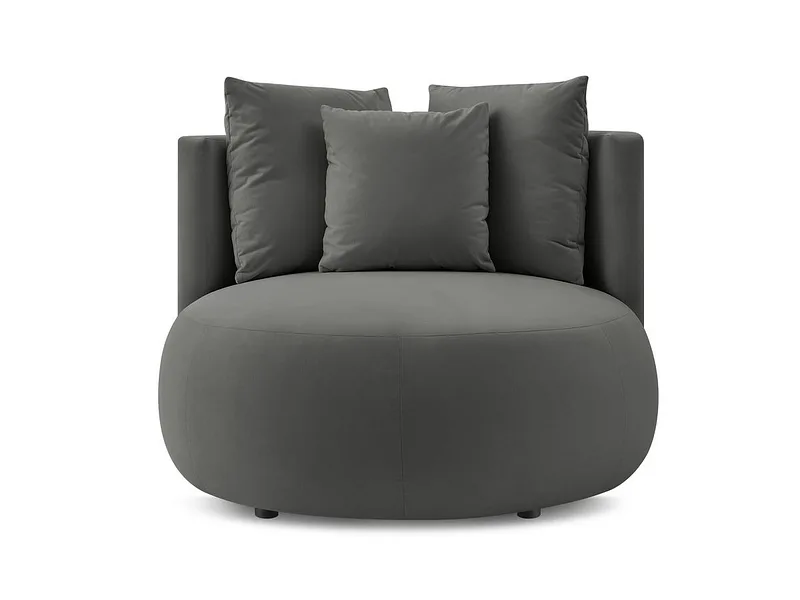 Sessel BOBOCHIC CESAR Samt hellgrau