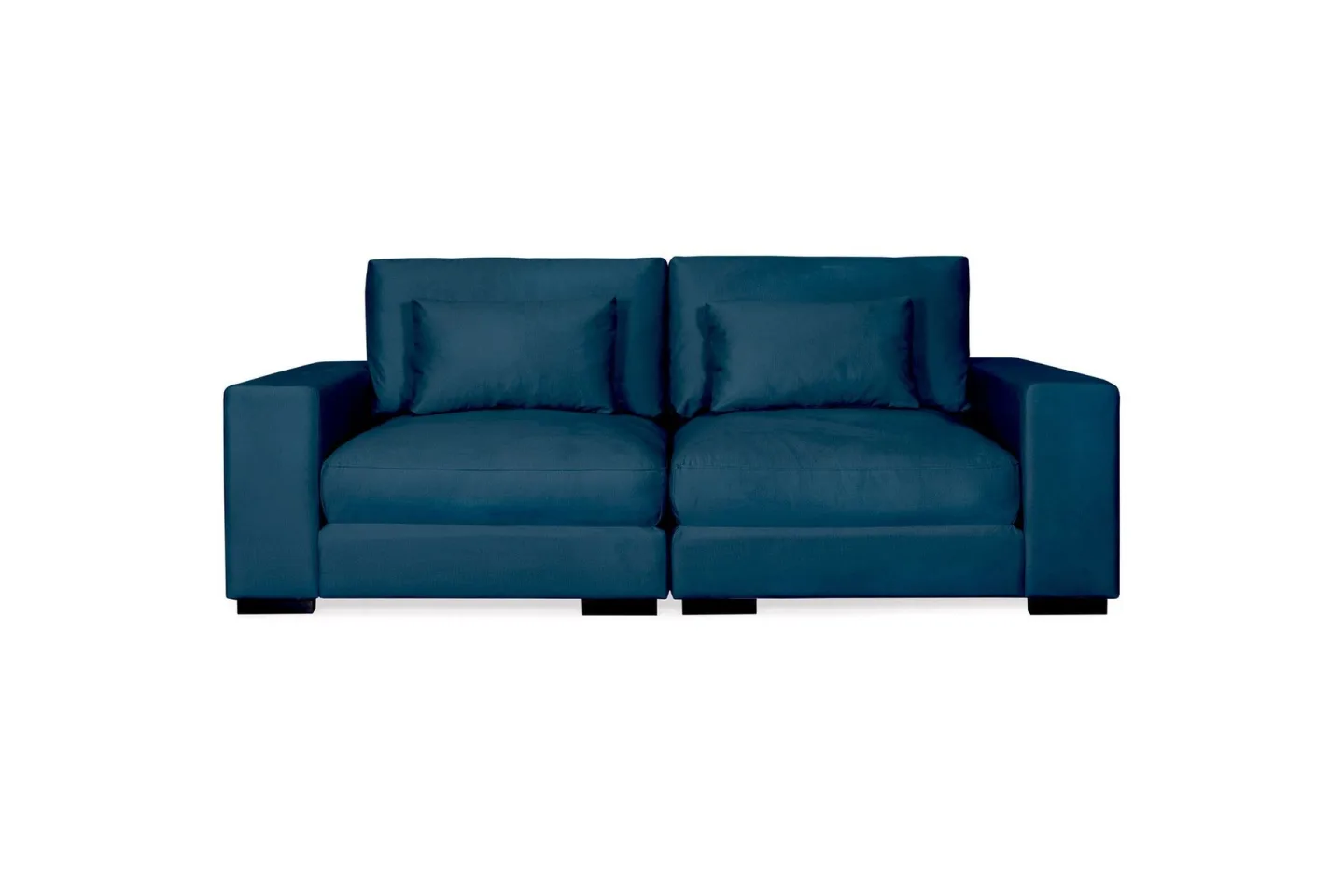 Dubai 2-sits soffa sammet Extra Djup - Blå