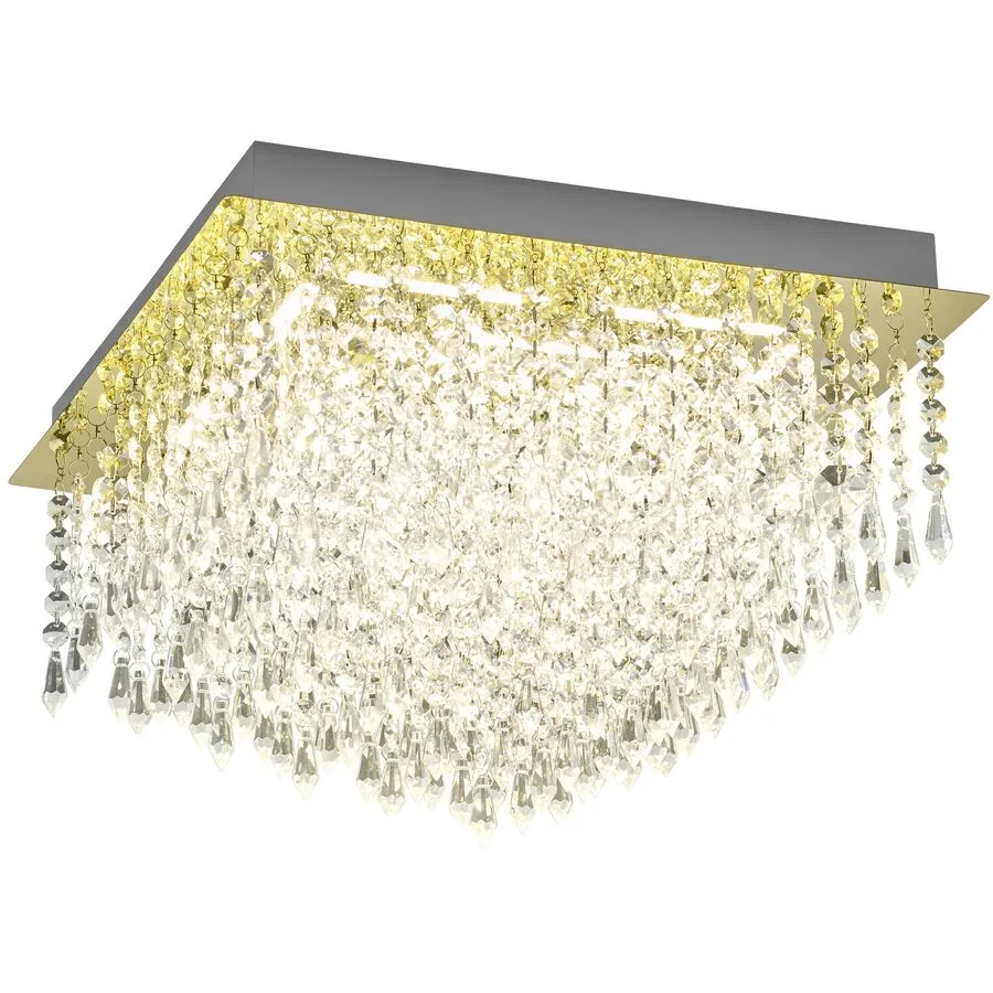 Deckenlampe Palace Gold Messing 40 cm 30 cm - LED - Lichtfarbe: Warmweiss - LED Energiesparlampen